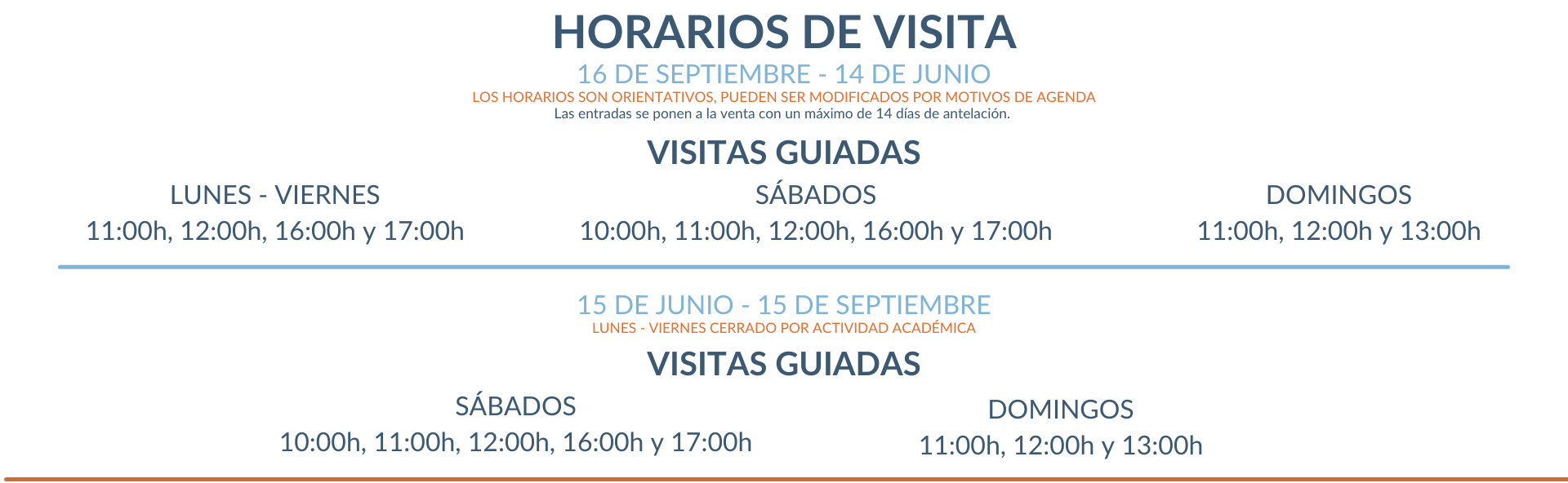 horarios de visita